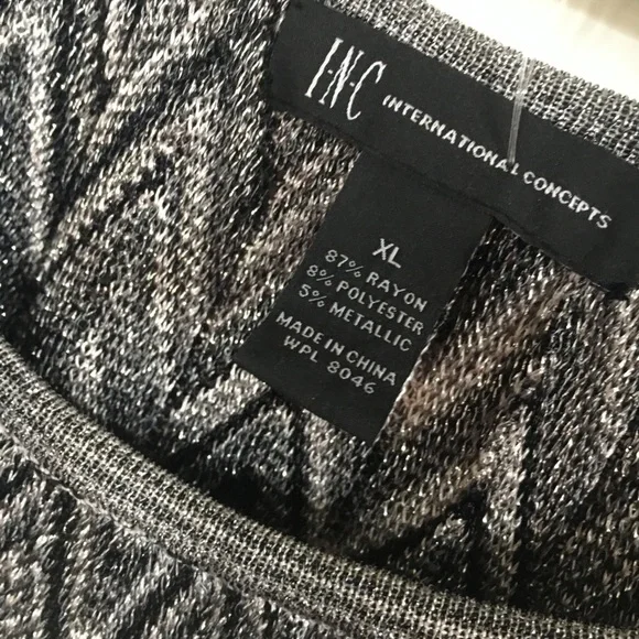 INC Sparkly Tinsel XL Light weight holiday sweater - Picture 4 of 8